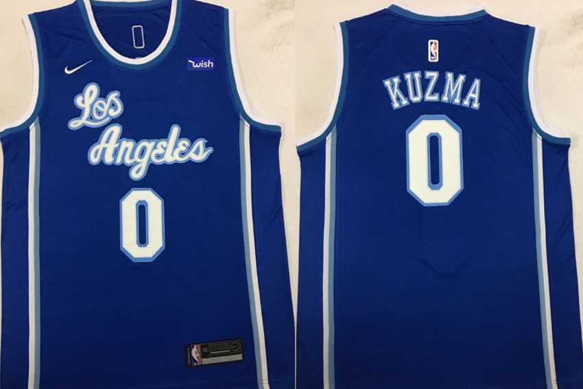 Lakers 0 Kyle Kuzma Blue Nike Swingman Jersey,We sell and wholesale Lakers 0 Kyle Kuzma Blue Nike Swingman Jersey on line form chian!